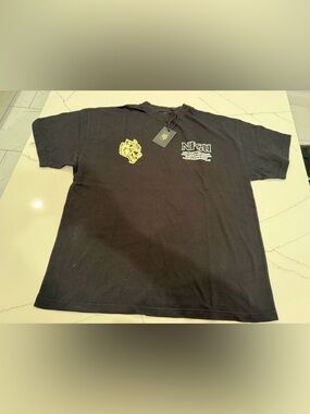 Darc Sport Men's Black NFGU T-Shirt with Yellow Wolf Logo